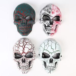 Máscara de horror esqueleto Máscara de calavera de grieta de Halloween Máscaras de disfraces de grito Máscaras de fiesta retro de cara completa para adultos 8 estilos GGA2654