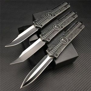 Skeleton OTF AUTO Knife 440C Blade, manijas de aleación de zinc, camping al aire libre EDC Navajas de bolsillo UT85 UT88 BM 3300 3400 4600