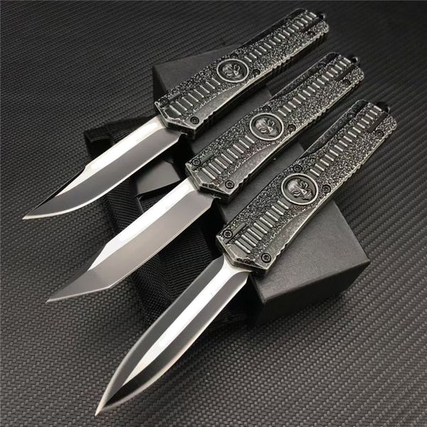 Skeleton OTF AUTO Knife 440C Blade, manijas de aleación de zinc, camping al aire libre EDC Navajas de bolsillo UT85 UT88 BM 3300 3400 4600