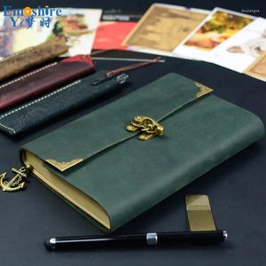 Sketchbook Stationery Agenda Vintage Diary Notebook schrijven SoKets Book Leather Cover Loose Blank Travel Journal Gift N104
