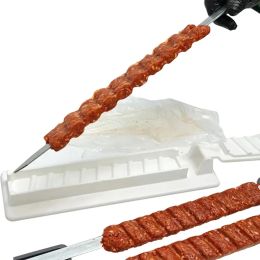 Brochettes BBQ Kebab Barbecue fabricant en plastique viande brochette unique Machine outils de préparation réutilisables brochette Kebab BBQ fabricant Camping rangée faisant