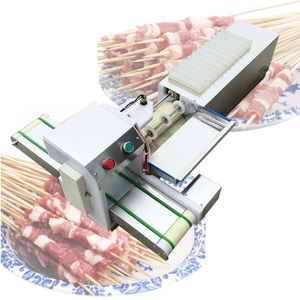 Brochettes kebab fabricant automatique viande agneau satay cordage Machine en acier inoxydable mouton barbecue machine