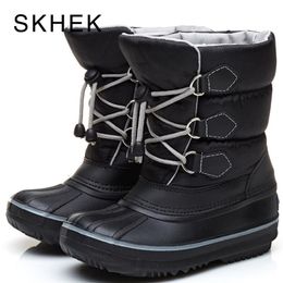 SKHEK Plush Feutre Bottes Chaussures D'hiver Garçons Chauds Enfants Chaussures D'hiver Petites Filles Bottes De Neige Pour Tout-Petits Enfants Enfants Chaussures LJ201029