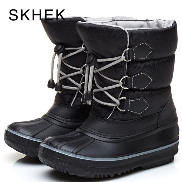 SKHEK Botas de fieltro de felpa Zapatos de invierno Niños Niños cálidos Zapatos de invierno Niñas Botas de nieve para niños pequeños Niños Zapatos LJ201029