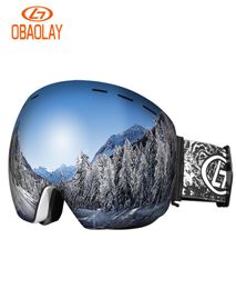 Accessoires de ski Lunettes de snowboard Lunettes de ski Antibuée peut mettre des lunettes de myopie Lunettes de ski Masque Miroir Sport de plein air Windproo9656996