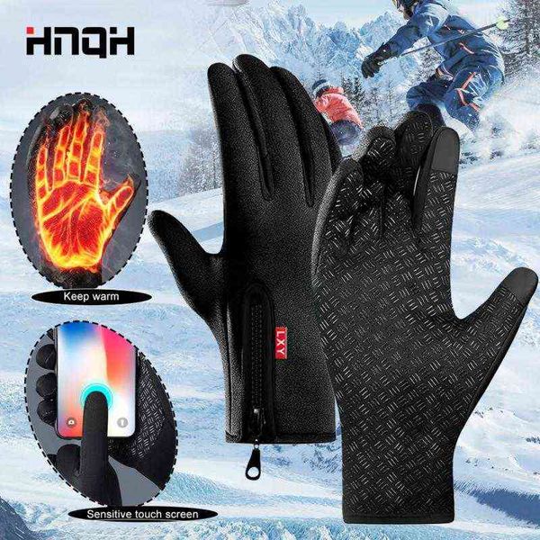 Esquí bicicleta motocicleta invierno impermeable pantalla táctil guante térmico ciclismo táctico trabajo pesca Mtb bicicleta guantes dedo completo 0909