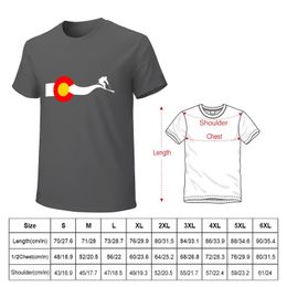 T-shirt drapeau de ski Colorado T-shirts drôles T-shirts personnalisés t-shirts Men