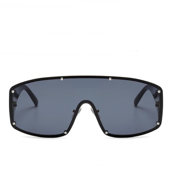 Ski Design lunettes Style femmes lunettes une pièce lentille plate au-dessus du cadre en métal grand et fort sans monture mode lunettes de soleil