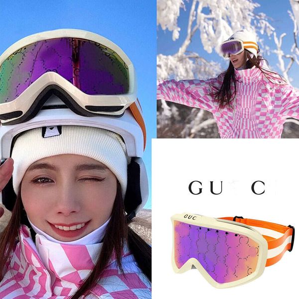Gafas de Esquí G-g Hombres y Mujeres Gafas Profesionales Diseñadores Estilo ANTI-FOG Montura Completa Diseño Especial Anteojos Diseñador Hecho en Italia