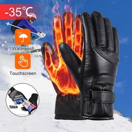 Gants de ski 2022 hiver chauffé USB électrique imperméable coupe-vent écran tactile alimenté chauffage pour hommes femmes ski L221017