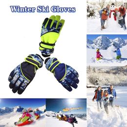 Gants de Ski 5 8 ans hiver dessin animé doigt complet coupe-vent mitaines snowboard Ski accessoires 230920