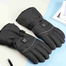 Gants de ski batterie gants chauffants hiver chaud plus gants de velours écran tactile étanche voiture conduite cyclisme neige ski snowboard gants HKD230727