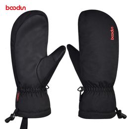 Skihandschoenen Boodun Heren Dames Warm Winter Buitensport Mitten Verdikt Koud weer Winddicht Snowboard 230904