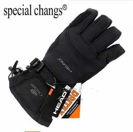 Guantes de esqui marca guantes de esqui para hombre Snowboard Snowmobile Motocicleta Equitación invierno A prueba de viento Impermeable unisex nieve 230725