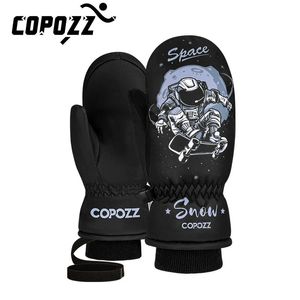 Skihandschoenen COPOZZ Kinderskihandschoenen Thinsulate Winter Warm houden Vingerwanten Leuke cartoon Winter Ultralight Snowboardhandschoenen Kinderen 231205