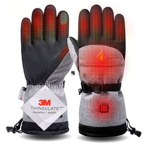 Guantes de esquí Algodón Calefacción Invierno Calentador de manos Térmico eléctrico Impermeable Calentado para ciclismo Motocicleta Bicicleta al aire libre 221130