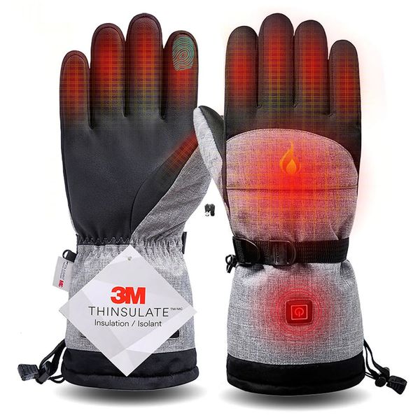 Gants de ski coton chauffage hiver chauffe-mains électrique thermique étanche chauffé pour cyclisme moto vélo extérieur 231114