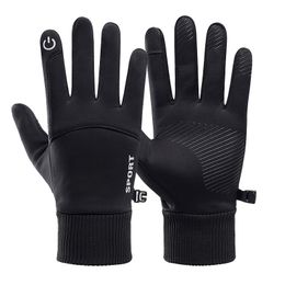 Gants de ski cinq doigts gants hommes hiver imperméables cyclistes sports extérieurs courir motocycle ski tactile tactile fume non galette chaude w221123