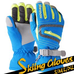 Gants de Ski GOBYGO Hommes Femmes Enfants Étanche Chaud Cyclisme Hockey Sports D'hiver ing Snowboard L221017