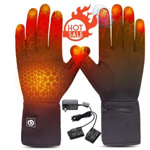 Ski Gloves Heated Glove for Men Women Rechargeable Electric Battery Heating Riding Ski Snowboarding Hiking Cycling Hunting Thin Gloves 231205