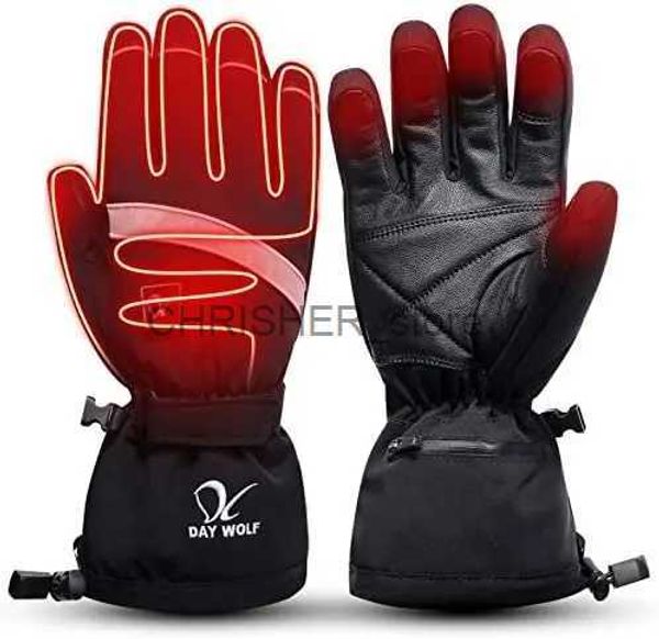 Guantes de esquí Guantes calefactables con pantalla táctil para hombres y mujeres con guantes impermeables con batería recargable de 7,4 V 2200 mAh para esquí en invierno Patinaje SnL23118