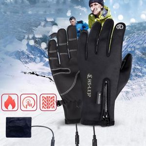 Skihandschoenen Verwarmde USB Oplaadbare Batterij-aangedreven Elektrische Handwarmer Ondersteuning Vingertop Touchscreens Voor Jacht Vissen 230920