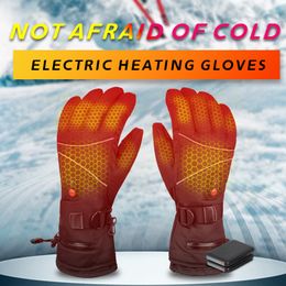 Guantes de esquí Calentador de manos eléctrico con batería recargable con pantalla táctil impermeable para esquiar Temperatura ajustable 230726