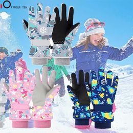 Gants de Ski Enfants Hiver Neige Gants de Ski Temps Froid Coupe-Vent Chaud Ski Snowboard Sport Mitaines pour Garçons Filles Drop Shipping HKD230727