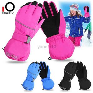 Gants de ski enfants hiver neige gants de ski avec mitaine temps froid coupe-vent chaud ski snowboard sport mitaines pour garçons filles livraison directe HKD230727