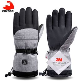 Gants de ski kokossi électrique thermique cycle moto de moto unisexe une batterie chauffée bcdef normal 221130