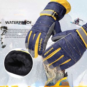 Gants de ski Gants de ski coréens Éduisant des gants d'hiver chauds à vent étanche épaissis des gants de neige à l'usure anti-nasque HKD230727