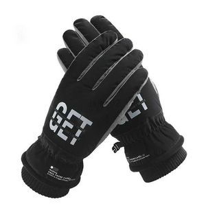 Skihandschoenen Heren Winter Outdoor Skihandschoenen Thermisch Winddicht Koudbestendig Sport Sneeuwhandschoenen Pluche Verdikt Waterdicht Verdelende Vingers Handschoenen zln231116