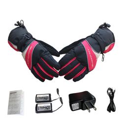 Skihandschoenen Men Women Elektrische verwarmde handschoenen Liners Outdoor Batterij Aangedreven vijf vingers Hand USB Verwarming Warmers Cycling Ski -handschoenen 221105