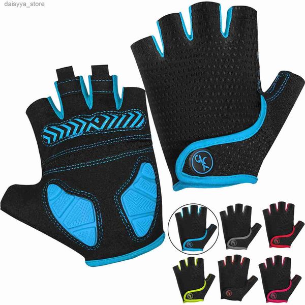 Gants de ski MOREOK gants de vélo demi-doigt 5MM coussinets en silicone gants de vélo absorbant les chocs gants de cyclisme de montagne antidérapantsL231215