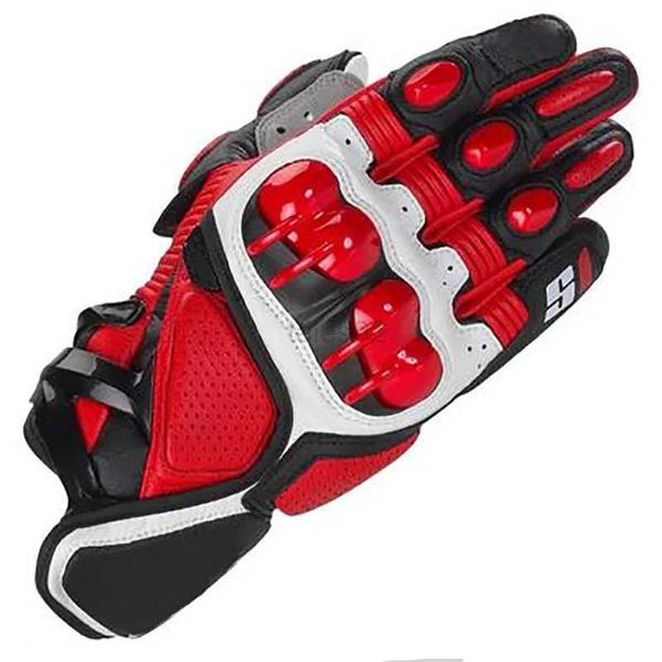 Guantes de esquí Moto Gp Alpines S1 Guantes de carreras Guantes cortos de motocross Guantes de moto de cuero negro/rojo zln231110