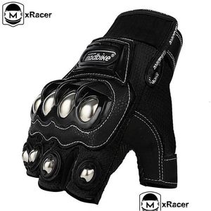 Gants de ski Motobike Tricot Guantes Uni Hommes Femmes Moto Été Respirant Équitation Équipement De Protection Demi Doigt Sport Biker Glov Dhrfr