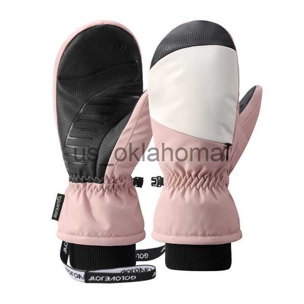 Gants de ski Nouveaux gants de ski Placage pour femmes Doigt étanche intérieur Réservoir intérieur à cinq doigts Protège-poignet interne Écran tactile Homme J230802