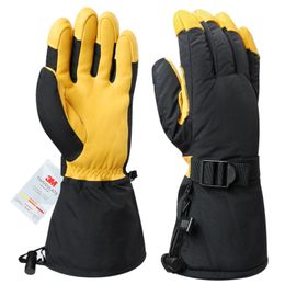Gants de Ski OZERO longs gants de Ski d'hiver Sports de plein air Thinsulate mitaines de Snowboard thermique gants coupe-vent 231005