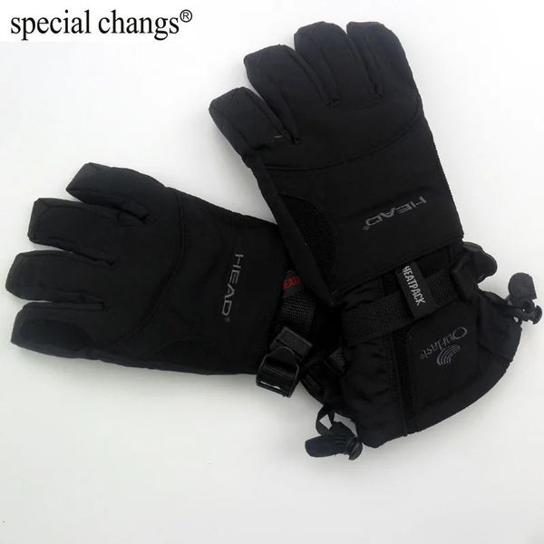Gants de ski Tête professionnelle gants de ski thermique imperméables tous temps pour hommes moto hiver sports imperméables en plein air 231021