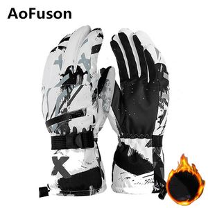 Gants de ski Gants de Ski chauds d'hiver professionnels écran tactile polaire Snowboard ultraléger imperméable moto gants de neige thermique femmes hommes 230925