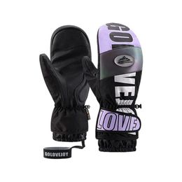 Gants de ski professionnels hivernaux tactiles chauds sn snowboard tralight imperméable 5finger thermale neige femme hommes drop livraison sports otrzy