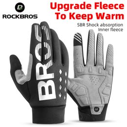 Skihandschoenen ROCKBROS Fiets Unisex Touchscreen Winddicht Volledige Vinger Buiten Kamperen Wandelen Motor Fietsuitrusting 230830