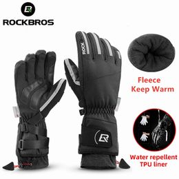 Skihandschuhe ROCKBROS Skihandschuhe Snowboardhandschuhe Schneemobil Motorradfahren Winterhandschuhe Winddicht Wasserdicht Unisex Schneehandschuhe 231120