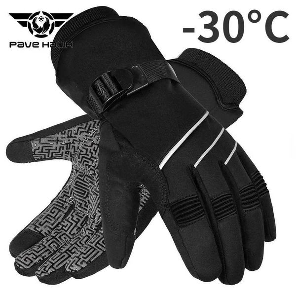 Guantes de esquí Guantes de esquí -30 Impermeable Invierno Térmico Nieve Diseño táctil A prueba de viento Motocicleta Accesorios para montar al aire libre de una máquina zln231110