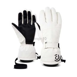 Guantes de esquí Guantes de esquí para Mujeres Hombres Invierno Deportes al aire libre Térmicos Guantes de ciclismo a prueba de viento Pantalla táctil Cinco dedos Engrosamiento Guantes de nieve HKD230727