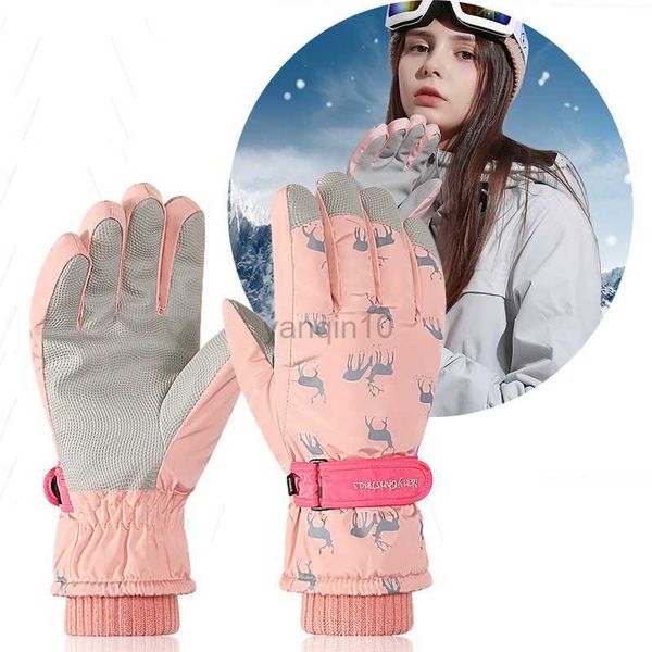 Gants de ski Gants de ski Femmes Ultralight Imperméable Gants d'hiver chauds Téléphone portable Écran tactile Gants de ski Gants de moto de neige HKD230727