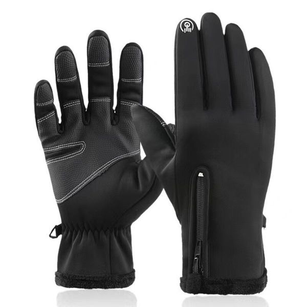Gants de ski thermiques 1 paire, imperméables, cyclisme, course à pied, avec fonction d'écran tactile améliorée du bout des doigts, pour hommes et femmes, 230920