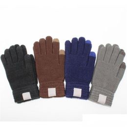 Gants de ski Uni épaissir les doigts d'hiver Sports Touch chaud Sn pour homme femmes livraison directe en plein air équipement de protection contre la neige Otkgs