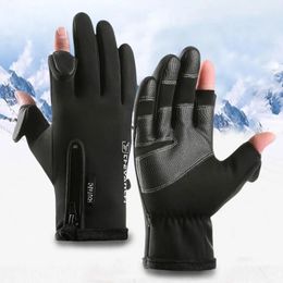 Gants de ski USB chauffage électrique pêche gants chauds rechargeables doigt nu toucher chauffe-main pour l'extérieur Ski moto équitation 231124