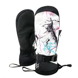 Guantes de esquí impermeables cálidos resistentes al frío pantalla táctil equipo de nieve hombres mujeres invierno snowboard montañismo mitones 230920